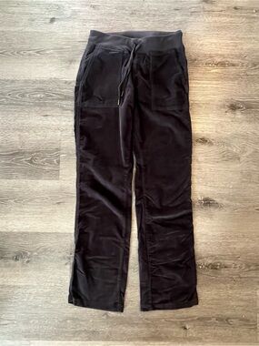 Faherty Black Corduroy Pull On Elastic Waist Drawstring Pants Size Small